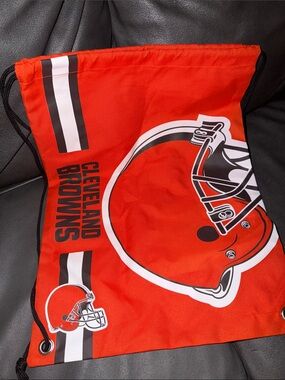 Cleveland browns dawg nfl Orange Drawstring Sports Bag